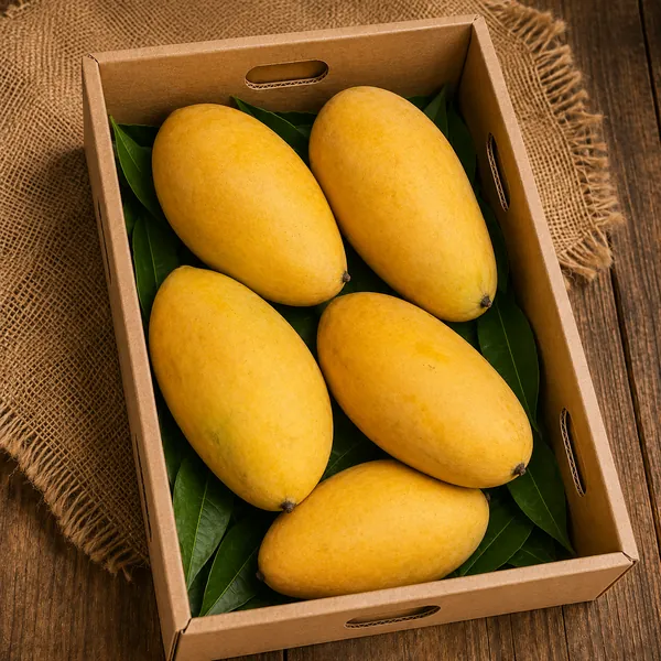 A 2 kg export box of Sindhri mangoes